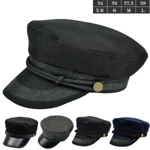 ワークキャップ 学生帽 帽子 無地 制帽 マリンキャップ 合皮 レース飾