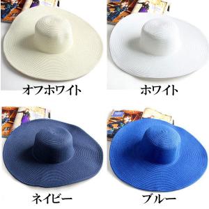 つば広 麦わら帽子 レディースハット 帽子 ス...の詳細画像3