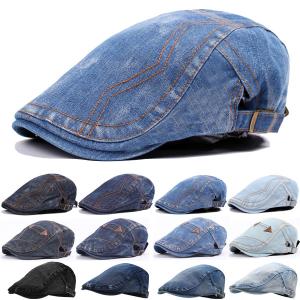 デニム 帽子 ハンチング コットン キャップ ステッチ 綿 ハンチング キャスケット メンズ レディース HUNTING CAP 7110｜bbdirect