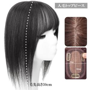 人毛 トップピース ストレート ヘアピース トップカバー 手植え 20cm 分け目 メッシュベース 部分ウィッグ 増毛部分かつら かつら つけ毛 WIG MGH 01620