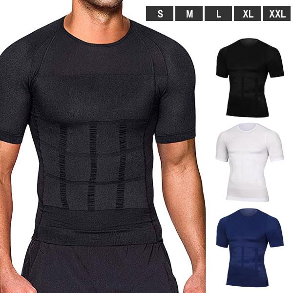 メンズ 加圧シャツ 補正下着 加圧インナー 半袖 Tシャツ 引き締め 着圧 下着 肌着 アンダーウェ...