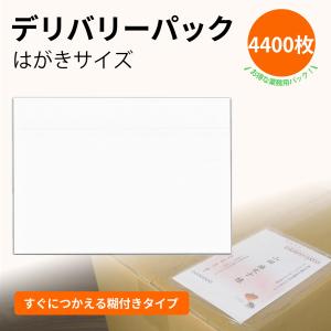 デリバリーパック はがきサイズ 165mm×120mm 4400枚入 業務用 無地 伝票パック 納品書パック BBEST｜bbest