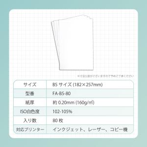 普通紙 B5サイズ 80枚入り 紙厚0.20m...の詳細画像5