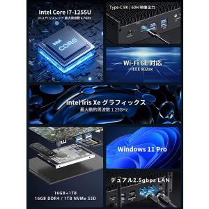 ファンレスミニpc ミニpc デスクトップパソ...の詳細画像2