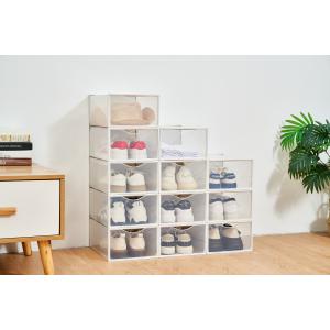 シューズボックス 12個セット おしゃれ クリ...の詳細画像5