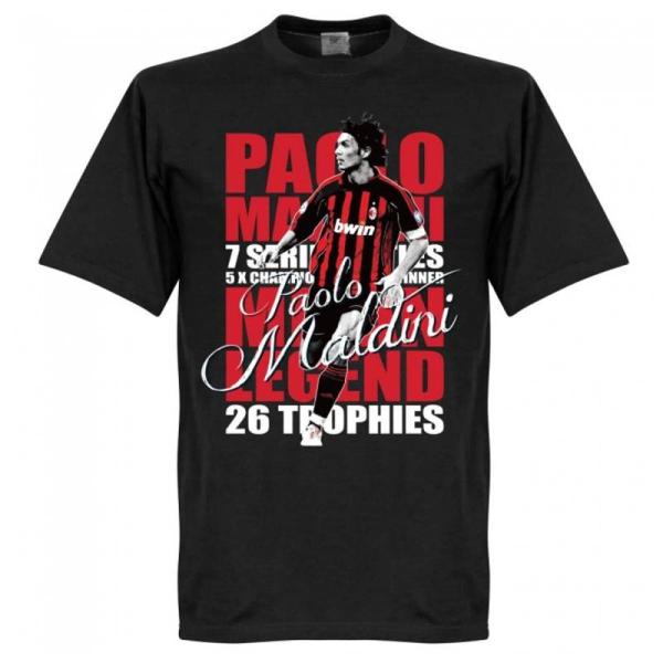 ACミラン　マルディーニ　BLACK-PNN-2215P　レジェンドTシャツ　半袖　RE-TAKE(...