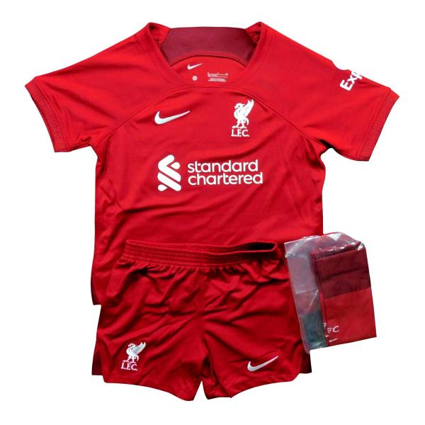 リバプール　22　ホーム　半袖　ミニキット/ジュニアユニフォーム・パンツ・ソックスセット　NIKE　...