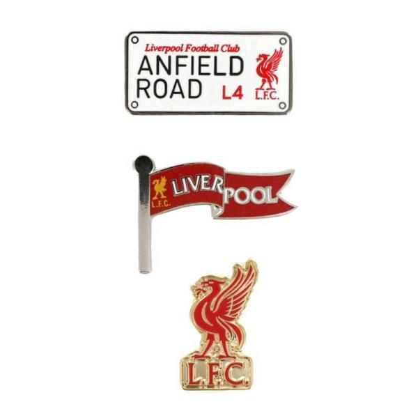 リバプール　チームオフィシャル　Triple　ピンバッジ/お買い得3個セット(正規品/メール便可)