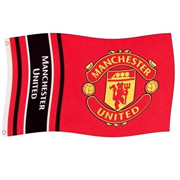 マンチェスターユナイテッド　チームオフィシャル　Wordmark Stripes ラージサイズフラッ...