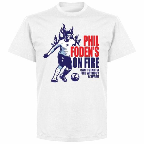 イングランド代表　フォーデン　Phil Foden's on Fire　Tシャツ　半袖　RE-TAK...