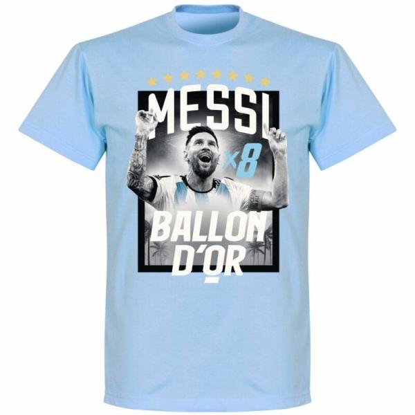 アルゼンチン代表　メッシ　SKY-PNN-7012P　Messi x8 Ballon D'Or　Tシ...