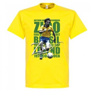 ブラジル代表　ジーコ　YELLOW-PNN-1795P　レジェンドTシャツ　半袖　RE-TAKE(正規品/メール便可)｜bbfb