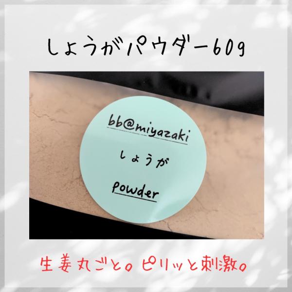 【野菜パウダー】国産 宮崎 生姜パウダー60g 野菜不足　香味野菜 生姜湯 紅茶 スープ 粉末 無添...