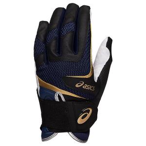 アシックス　asics　ゴールドステージ　GOLDSTAGE　バッティング手袋　バッティンググローブ　3121A951　ブラック×ネイビー　004　両手用　S〜L
