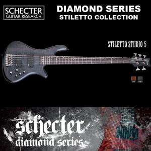 シェクター SCHECTER ベース / STILETTO STUDIO 5 | AD-SL-ST5 スティレットスタジオ5 5弦ベース ブラック（黒） ダイヤモンドシリーズ 2016年モデル 送料無料｜bbmusic