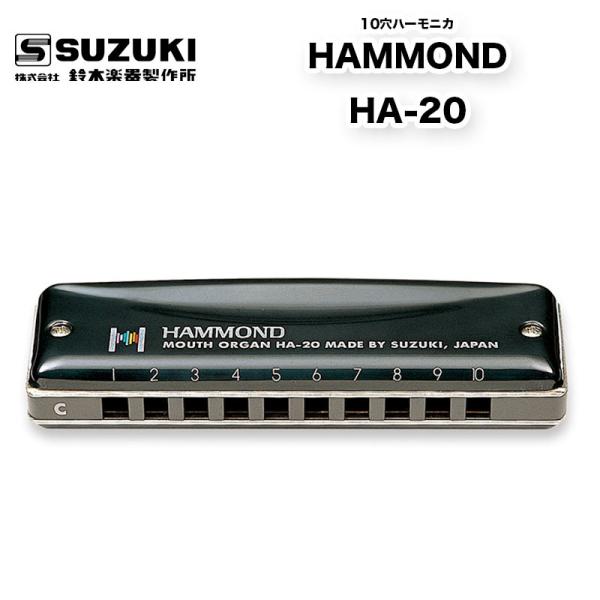10穴ハーモニカ HAMMOND HA-20 ハモンド HA20 ブルースハープ メジャー14調子 ...