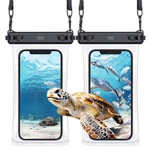 YOSH 型 2枚セット TPU スマホ 防水ケース IPX8認定 スマホ保護 密封 更新ネックストラップ お風呂用 最大7.0インチ対応