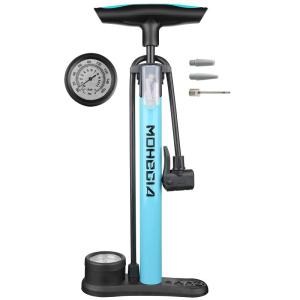 MOHEGIA自転車空気入れ/フロアポンプ/仏式 米式 英式バルブ対応/エアゲージ付