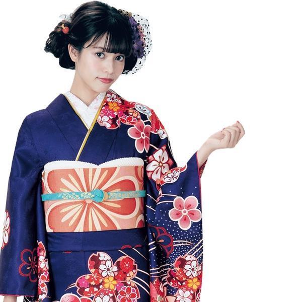 H.L 絵羽振袖着物【単品】【10】紫系 卒業式・成人式・パーティ