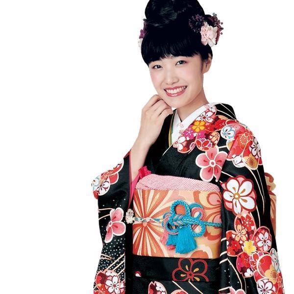 H.L 絵羽振袖着物【単品】【11】黒系 卒業式・成人式・パーティ