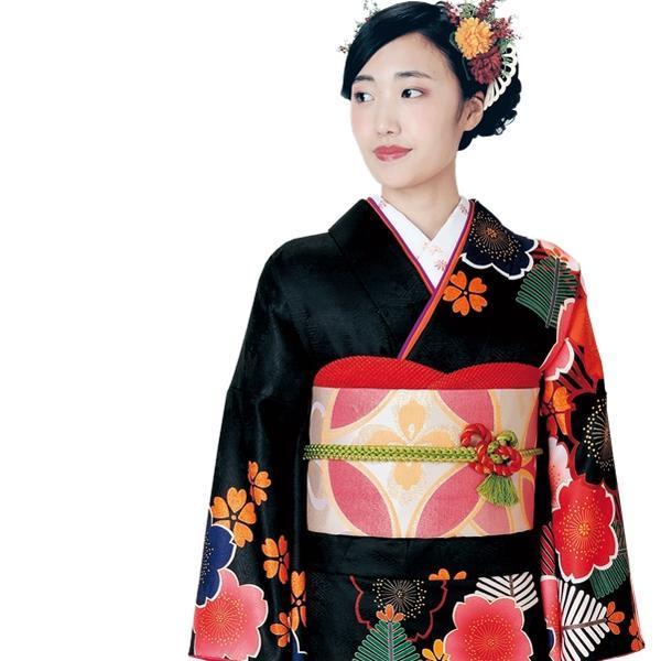 H.L 絵羽振袖着物【単品】【13】黒系 卒業式・成人式・パーティ