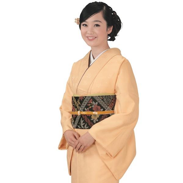 【R.K 慶事のきもの 3点セット】（着物・袋帯・長襦袢）色無地 地模様（2 桑色）洗える レディー...