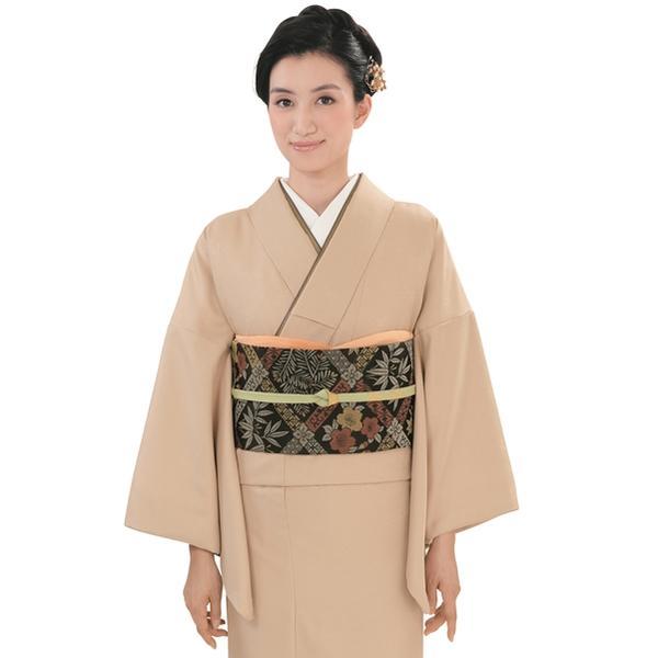 【慶事のきもの R.K】きもの単品 洗える 色無地（地模様）【11 白茶】袷着物 レディース 入学 ...