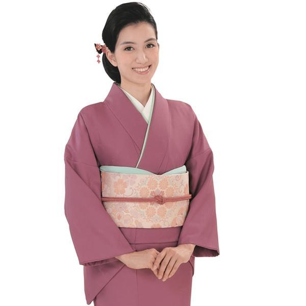 【慶事のきもの R.K】きもの単品 洗える 色無地（地模様）【8 梅紫】袷着物 レディース 入学 卒...