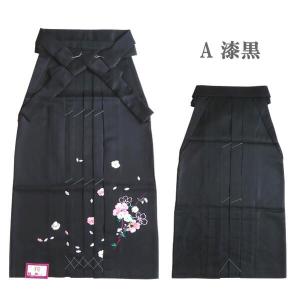 【レディース袴】無地刺繍C(5色 黒 赤 緑 ...の詳細画像2