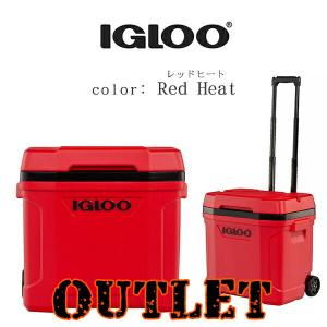 /アウトレット/上下へこみ/イグルー ラティチュード ローラー クーラー 30QT 28L /レッドヒート/ キャスター付き クーラーボックス アウトドア スポーツ 防災