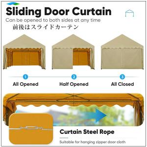 Quictent サイドウォール付き カーポー...の詳細画像5