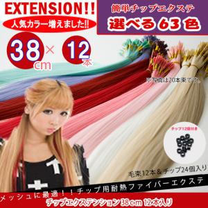 エクステ 編み込み 人毛100% 三つ編み 全10色 60cm 1束10g 毛束