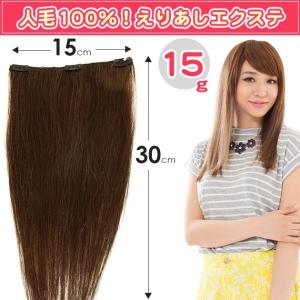 エクステ 人毛 3コームスソエクステ 30cm 15g w122 : ウィッグ