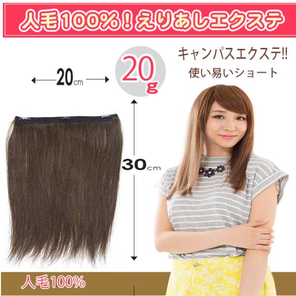 【スソエクステ　エクステ　襟足エクステ　人毛　人毛エクステ ワンタッチエクステ】人毛 3コームスソエ...