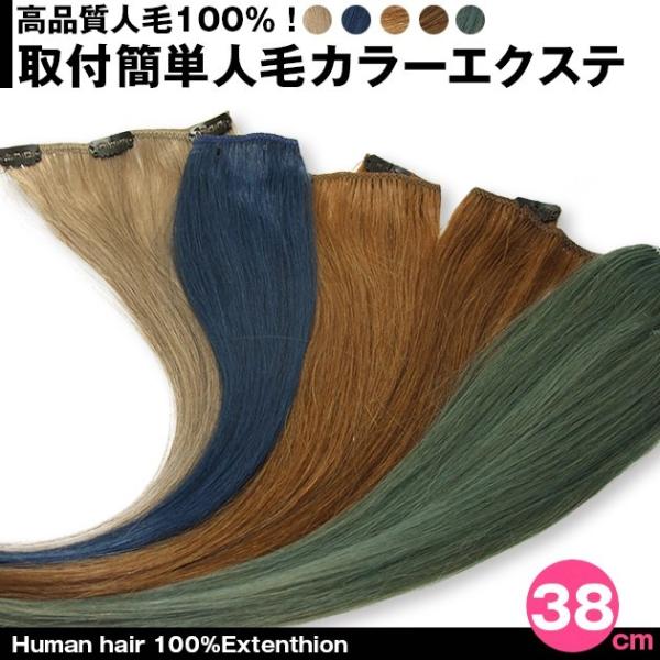 エクステ 人毛100% 38cm w650