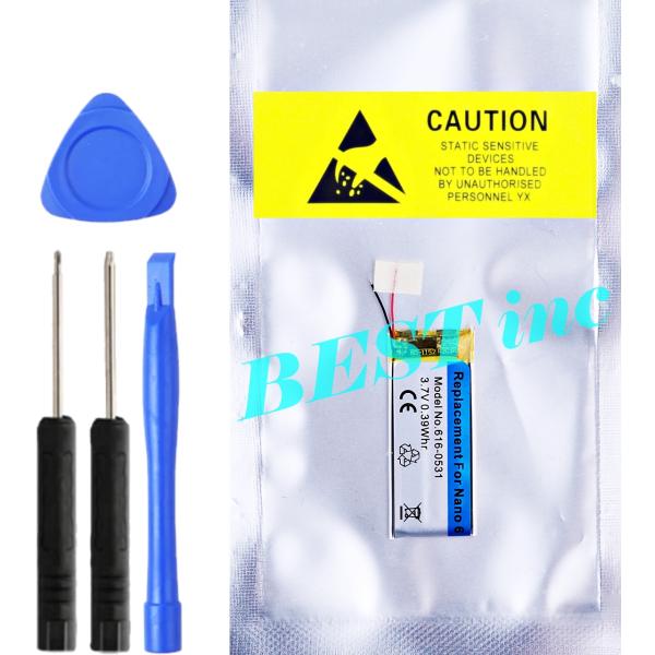 互換品＜ 新品 ＞iPod nano 第6世代 616-0531 6th gen バッテリー容量:0...