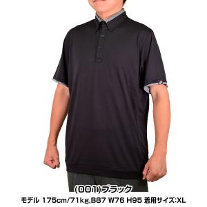 ポロシャツ メンズ 半袖 アシックス 白 黒 ...の詳細画像1