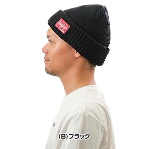 野球 ニット帽 ニットキャップ 帽子 黒 灰 ...の詳細画像4