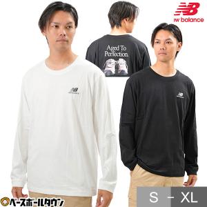 ロンT Tシャツ メンズ ニューバランス 長袖 丸首 Athletics Legacies Perfection 長袖Tシャツ ロングTシャツ スポーツウェア AMT23572｜bbtown