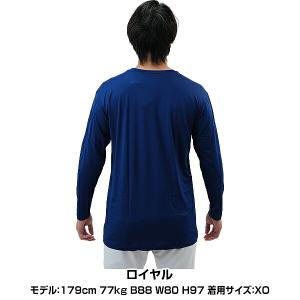 野球 アンダーシャツ 長袖 丸首 ゆったり ロ...の詳細画像3