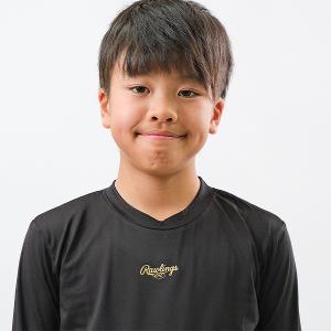野球 アンダーシャツ 長袖 ジュニア 丸首 ロ...の詳細画像2