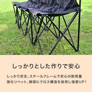 折りたたみベンチ 4人掛け 背もたれ付き 屋外...の詳細画像3