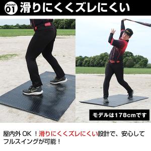 野球 ゴム製バッターマット 90×150cm ...の詳細画像3