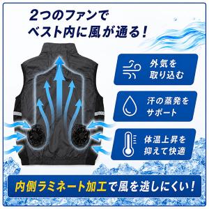 レビューで6ヶ月保証 空調ベスト バッテリー ...の詳細画像5
