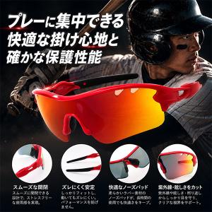 レビューで6ヶ月保証 野球 ジュニア用サングラ...の詳細画像2