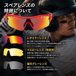 レビューで6ヶ月保証 野球 ジュニア用サングラ...の詳細画像3