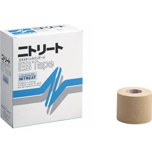 ニトリート エラスティックテープ テーピング用品 粘着伸縮布包帯 厚手タイプ 50mm幅 6巻入 EB-50