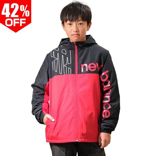 中綿ウインドブレーカージャケット パーカー 子供 ニューバランス 中わた 長袖 冬用 ジップアップ ...