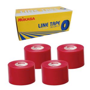 ミカサ ラインテープ 赤 伸びるタイプ 5cm幅 4巻入 LTV-5025-R