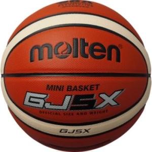 モルテン ミニバスケットボール GJ5X 5号 検定球 オレンジ×アイボリー BGJ5X
